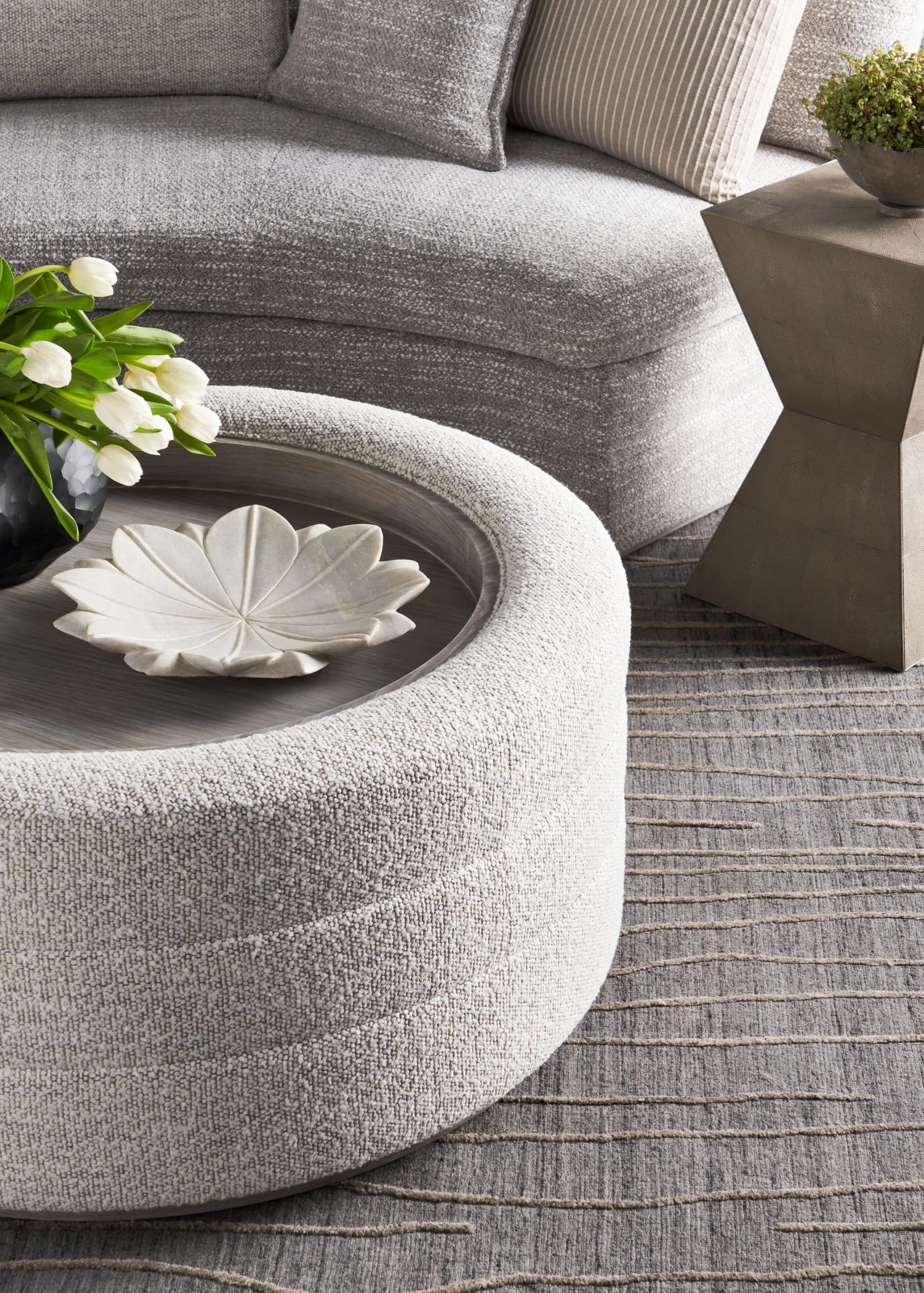 curved organic shapes sofas tables Iowa