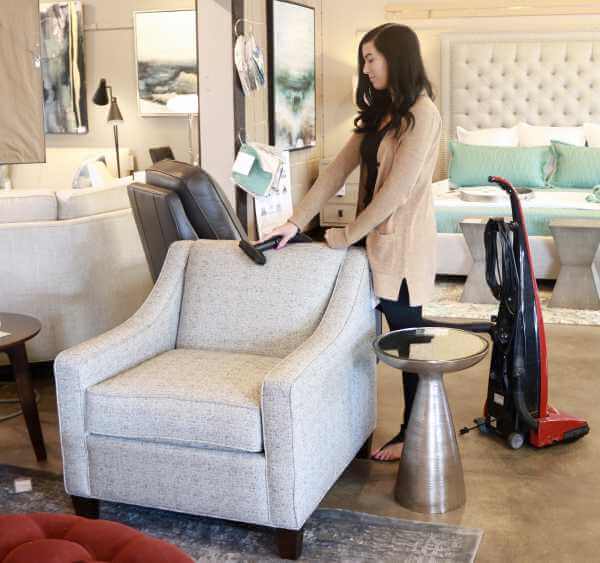 furniture care photo vacuuming
