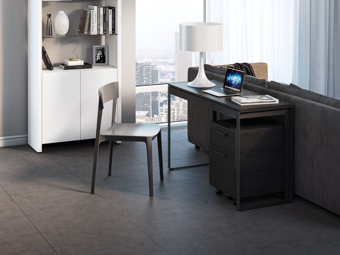 Linea-Console-6222-BDI-Modern-Slim-Desk-Behind-Sofa-CRL Linea Console + Slim Desk