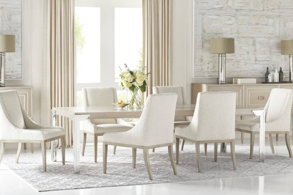 Dining Table Notched Top, Deco Legs