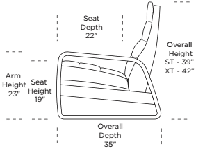 Re-Invented Recliner: Elton, Elton, BY DESIGN furniture + interior design