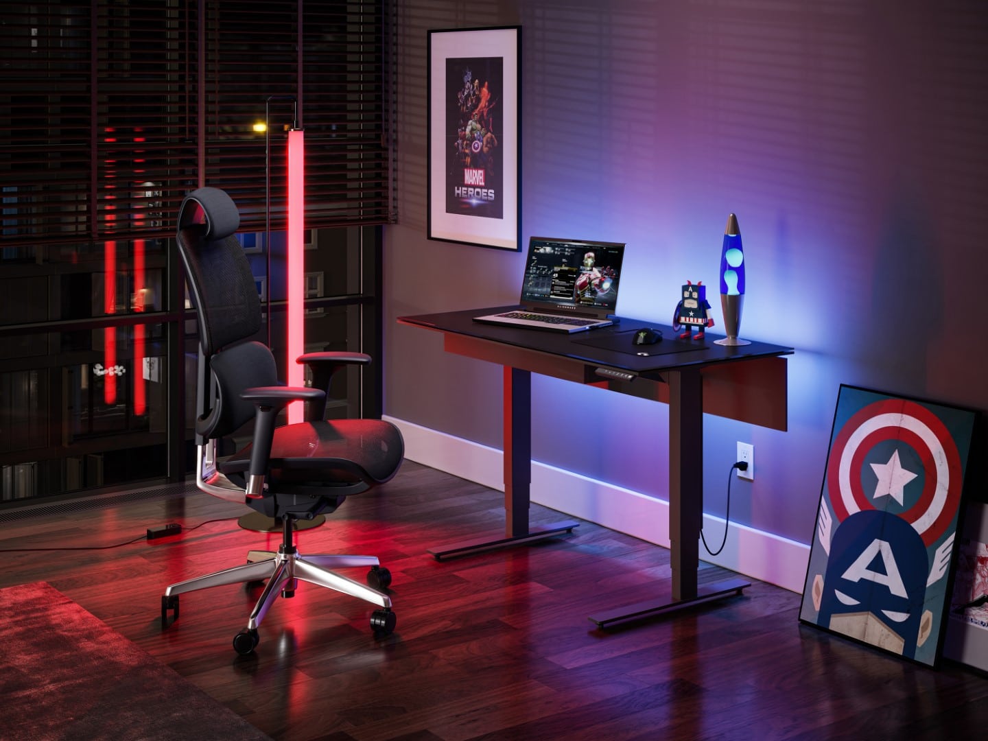 stance-6650-6657-6659-standing-desk-keyboard-drawer-bdi-furniture-black-ls3 Stance Adjustable Standing Desk